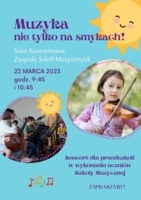 Plakat koncertu "Muzyka nie tylko na smykach!"