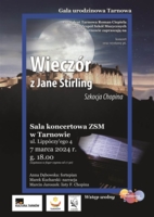 Plakat koncertu audiowizualnego „Wieczór z Jane Stirling”