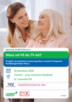 Plakat mobilnej pracowni mammograficznej