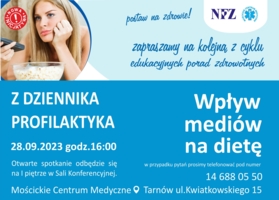 Plakat spotkania z cyklu „Z dziennika profilaktyka”