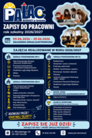 Plakat rekrutacji do Pałacu Młodzieży