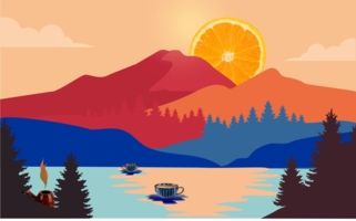 Plakat spotkania "Przygoda na podwieczorek"