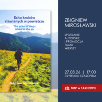 Plakat spotkania ze Zbigniewem Mirosławskim