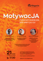 Plakat konferencji „MotywacJA. Pokonam każde jak, jeśli wiem po co!”
