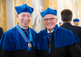 Andrzej Maciejczak i Antoni Sydor podczas gali w Warszawie