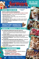 Plakat z harmonogramem wydarzeń jarmarku