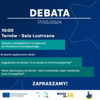 Plakat debaty przedwyborczej