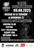Plakat turnieju koszykówki 3x3