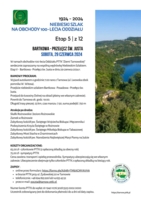 Plakat piątego etapu wędrówki długodystansowym szlakiem niebieskim