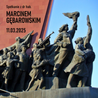 Plakat spotkania z Marcinem Gębarowskim