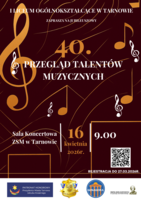 Plakat 40. Przeglądu Talentów Muzycznych