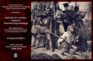 Plakat obchodów 161. rocznicy wybuchu Powstania Styczniowego