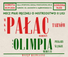 Plakat meczu II ligi piłki ręcznej mężczyzn