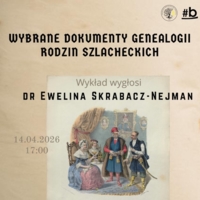 Plakat wykładu o genealogii rodzin szlacheckich