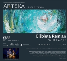 Plakat wystawy Elżbiety Remian "Wibracje"