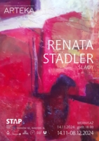 Plakat wystawy "Ślady" Renaty Stadler