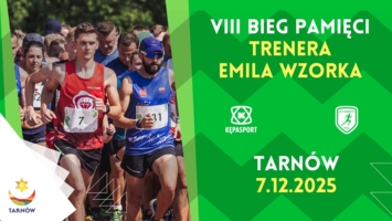 Plakat VIII Biegu Pamięci Trenera Emila Wzorka