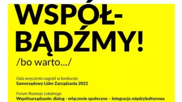 Plakat dwudniowej konferencji podsumowującej konkurs „Samorządowy Lider Zarządzania”