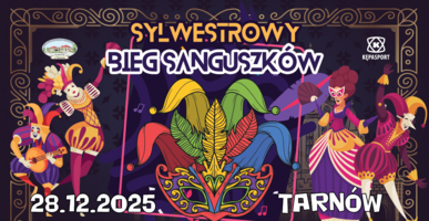 Baner Sylwestrowego Biegu Sanguszków