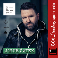 Plakat "COOL(turalnych) spotkań z Jakubem Ćwiekiem