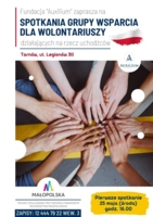 Plakat grupy wsparcia dla wolontariuszy