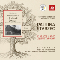Plakat spotkania autorskiego z Pauliną Starzec