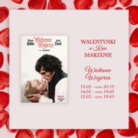 Na zdjęciu plakat "Wichrowych Wzgórz" oraz daty seansów