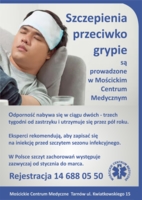 Plakat zachęcający do szczepień na grypę