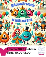 Plakat balu karnawałowego w Bibliotece Pedagogicznej
