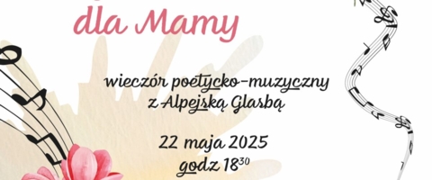 Plakat wieczoru poetycko-muzycznego