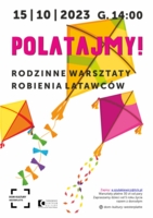Plakat rodzinnych warsztatów robienia latawców