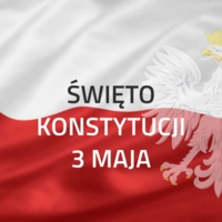 flaga Polski + tekst święto konstytucji 3 maja