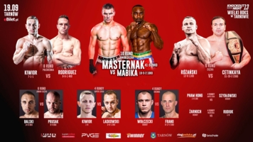 Plakat gali bokserskiej z cyklu Knockout Boxing Night