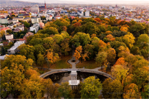 Jesienno - wieczorny Park Strzelecki