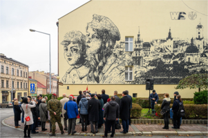 Odsłonięcie muralu ,,Bohaterowie Zadwórza 1920"