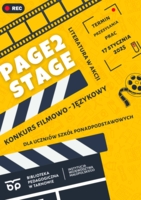 Plakat konkursu "Page2Stage"