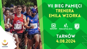 Plakat VII Biegu Pamięci Trenera Emila Wzorka