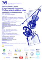 Plakat XII Forum Nauczycieli i Wychowawców „Wychowanie do odbioru sztuki”