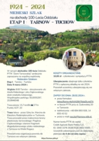 Plakat wspólnej wędrówki niebieskim szlakiem