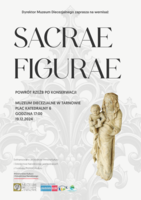Plakat wernisażu "Sacrae Figurae"