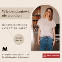 Plakat spotkania z Katarzyną Kopeć