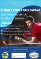 Plakat turnieju tenisa stołowego