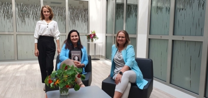 Kierowniczka Oddziału Psychiatrycznego, Ines Szczepańska oraz ambasadorki akcji