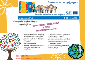 Plakat Europejskiego Dnia Języków w ZSME