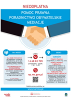 Plakat, nieodpłatna pomoc prawna