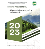 Plakat konkursu poezji górskiej