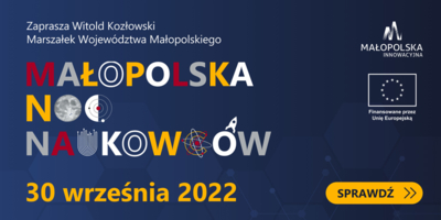 Baner Małopolskiej Nocy Naukowców