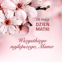 kwiat jabłoni oraz życzenia z okazji dnia matki: wszystkiego najlepszego mamo