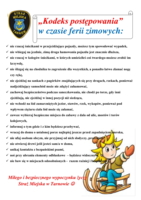 Kodeks postępowania z czasie ferii zimowych