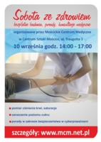 Plakat akcji "Sobota ze zdrowiem"